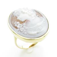 K18YG シェルカメオリング