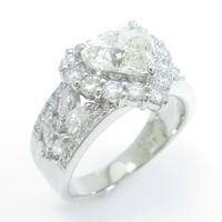 プラチナダイヤモンドリング 2．062ct・L・SI1・ハートシェイプ