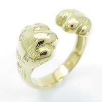 K18YG ハンド ダイヤモンドリング