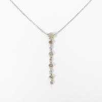 K18WG／PT ダイヤモンドネックレス