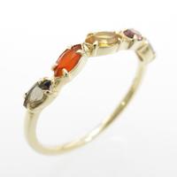 アガット カラーストーンリング