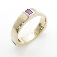 K18PG／PT カラーストーンリング