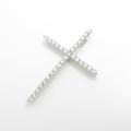 K18WG クロス ダイヤモンドペンダント