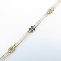 K18YG サファイヤブレスレット
