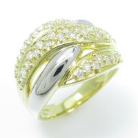 K18YG／PT ダイヤモンドリング