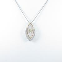 PT／K18PG ダイヤモンドネックレス 1．030ct・LY・SI1・GOOD