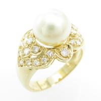 K18YG アコヤパールリング