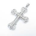 K18WG クロス ダイヤモンドペンダント
