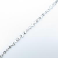 K18WG ハート ダイヤモンドブレスレット