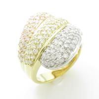 K18YG／PT／K18PG パヴェ ダイヤモンドリング