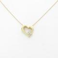 K18YG ハート ダイヤモンドネックレス