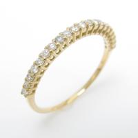 【リメイク】K18YG ハーフエタニティ ダイヤモンドリング