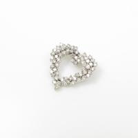 K18WG ハート ダイヤモンドペンダント