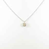 K18WG ソリティア ダイヤモンドネックレス