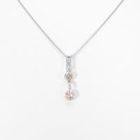 K18WG ダイヤモンドネックレス