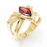 K18YG ガーネットリング