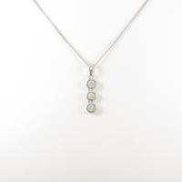 【PTJW-10bb】PT スリーストーン ダイヤモンドネックレス10％引き