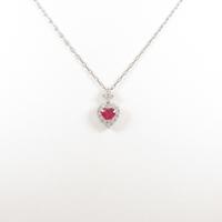 PT ハート ルビーネックレス