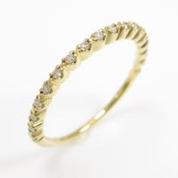 K18YG ハーフエタニティ ダイヤモンドリング