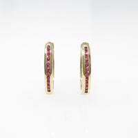 K18YG ルビーピアス