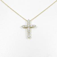 【リメイク】K18YG クロス ダイヤモンドネックレス5％引き