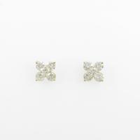 【リメイク】K18YG フラワー ダイヤモンドピアス