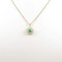 K18YG エメラルドネックレス