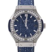 ウブロ クラシックフュージョンジーンズダイヤモンド TI JAPAN LTD クォーツ