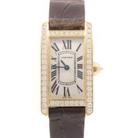 カルティエ WB707231 タンクアメリカン YG／クロスD クォーツ