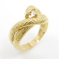 K18YG スネーク ダイヤモンドリング