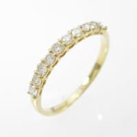 K18YG ハーフエタニティ ダイヤモンドリング