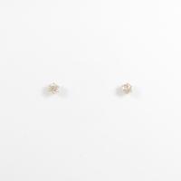 K18PG ソリティア ダイヤモンドピアス