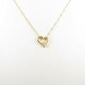 K18YG ハート ダイヤモンドネックレス