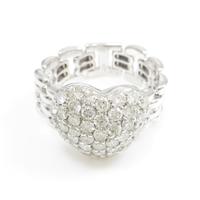 ポンテヴェキオ ハート パヴェ ダイヤモンドリング