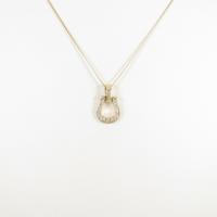 K10YG ホースシュー ダイヤモンドネックレス