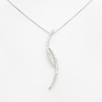 K18WG ダイヤモンドネックレス