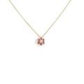 K18YG フラワー ルビーネックレス
