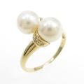 K18YG アコヤパールリング