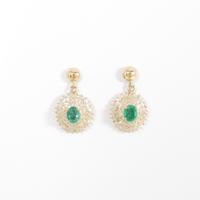 K18YG エメラルドピアス