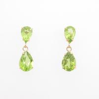 K18YG ペリドットピアス