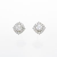 【リメイク】K18WG ダイヤモンドピアス