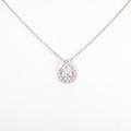 K18WG／プラチナダイヤモンドネックレス 0．594ct・F・I1・VG