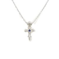 K10WG クロス サファイヤネックレス