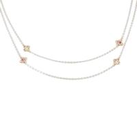 K18WG／K18PG フラワー ルビーネックレス