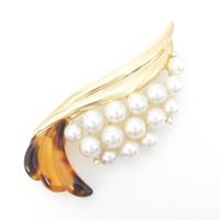 K18YG カラーストーンブローチ