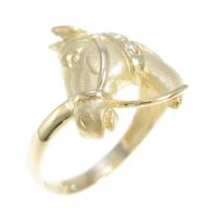 K18YG ホース ダイヤモンドリング