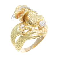 K18YG／PT ドラゴン ダイヤモンドリング