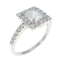 プラチナダイヤモンドリング 0．648ct・F・SI2・ファンシーカット