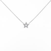 K18WG スター ダイヤモンドネックレス
