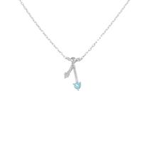 K18WG トルマリンネックレス